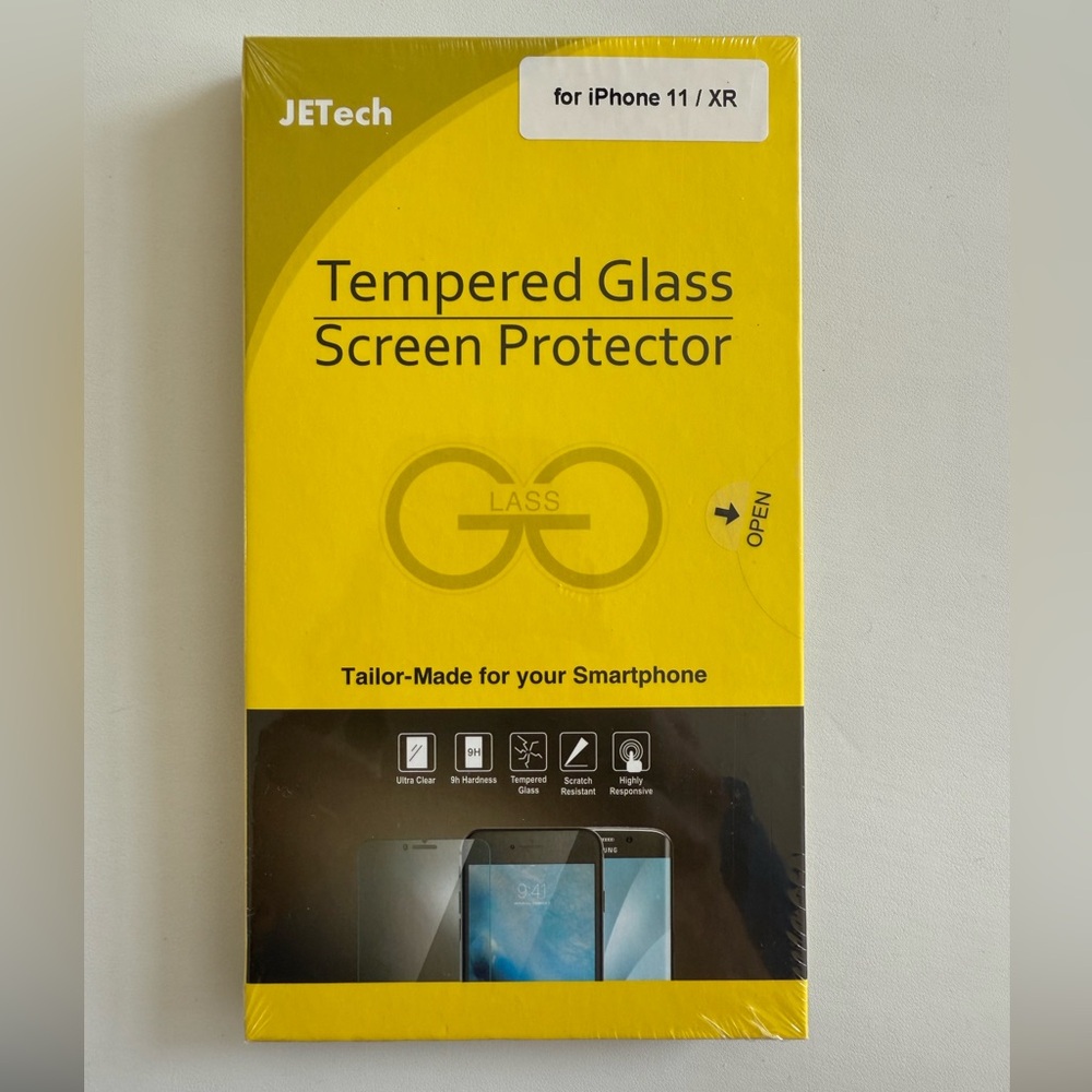 NIB JETech Tempered Glass Screen Protector for iPhone 11/XR, 2-pack